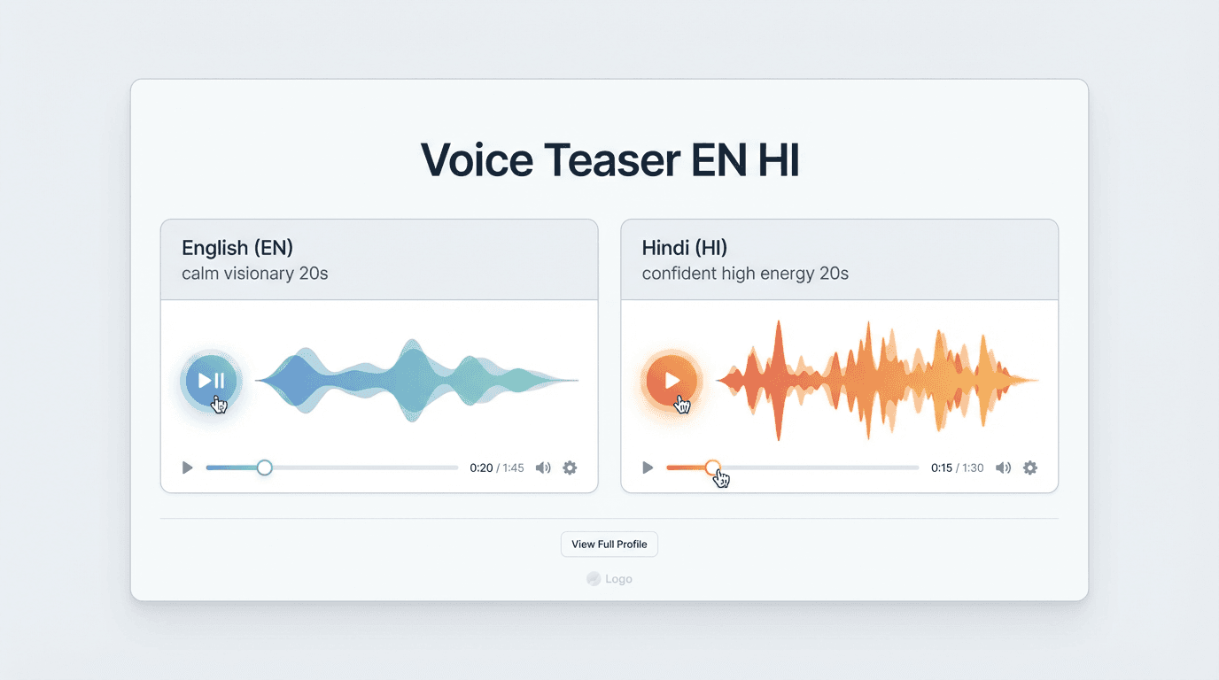 Voice teaser preview